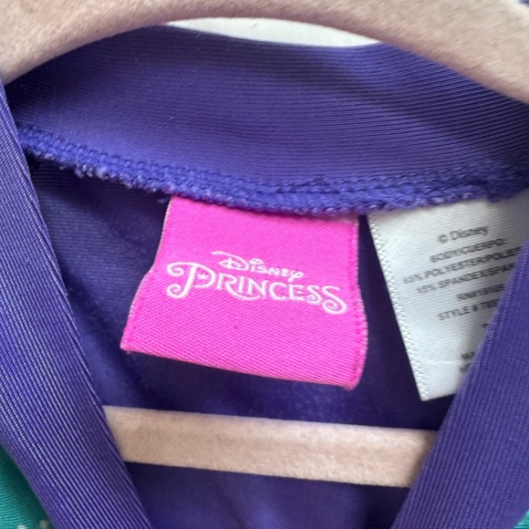 NWOT Disney Princess 3T Ariel Mermaid Swim Rashguard Short Sleeve BathingsuitTop - Picture 6 of 8